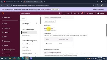 How To Reset Hubspot Password