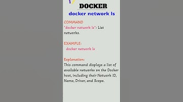 docker Command -13 |  docker network l