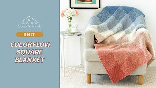 【EN001】ColorFlow Square Blanket Knit Pattern | Susan's Family