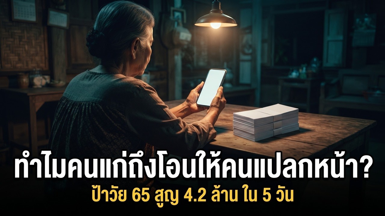 ป้าแดงวัย 65 สูญ 4.2 ล้านให้แก๊งคอลเซ็นเตอร์ใน 5 วัน — เขารู้ชื่อเธอได้ยังไง อธิบายได้ 📞
