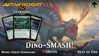 🟢 MONO-GREEN DINOSAUR AGGRO | Aetherdrift Standard Magic the Gathering Arena Bo1