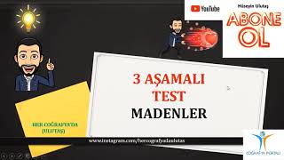 Coğrafya 3 Aşamali Test Seri̇si̇ - Madenler - Ulutaş