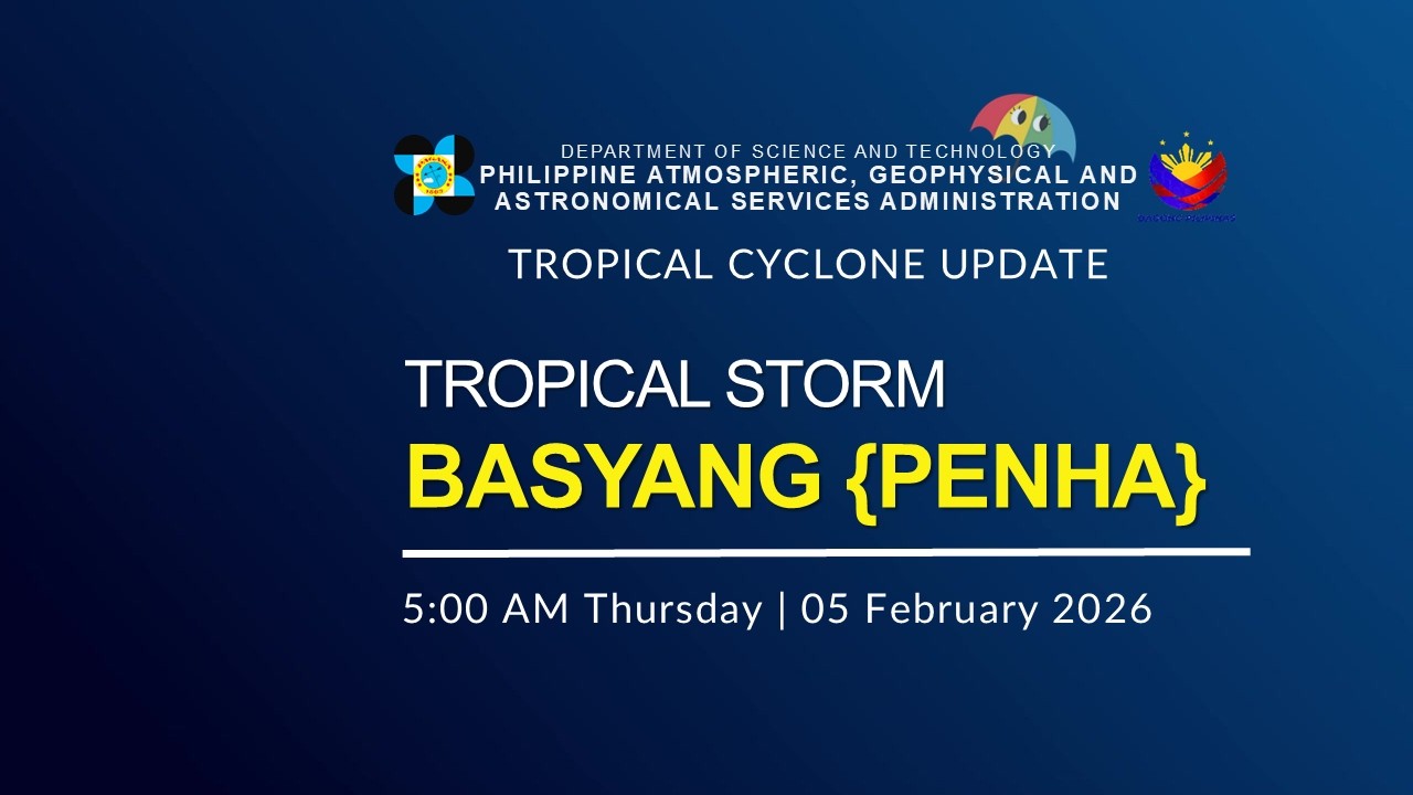 Press Briefing: Tropical Storm BASYANG {PENHA} issued at 5:00 AM | February 5, 2026 - Thursday