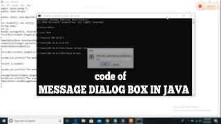 Message  Dialog Box in java program | show Dialog Box in java program #javaprogram #javaprogramming