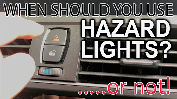 When should I use my hazard lights when driving?