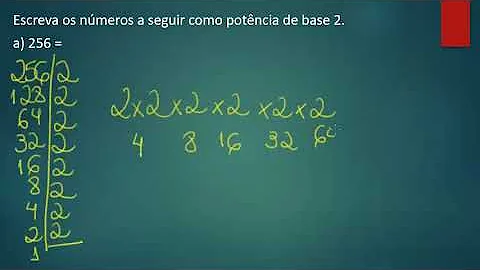 Como escrever na forma de potência de base 2?