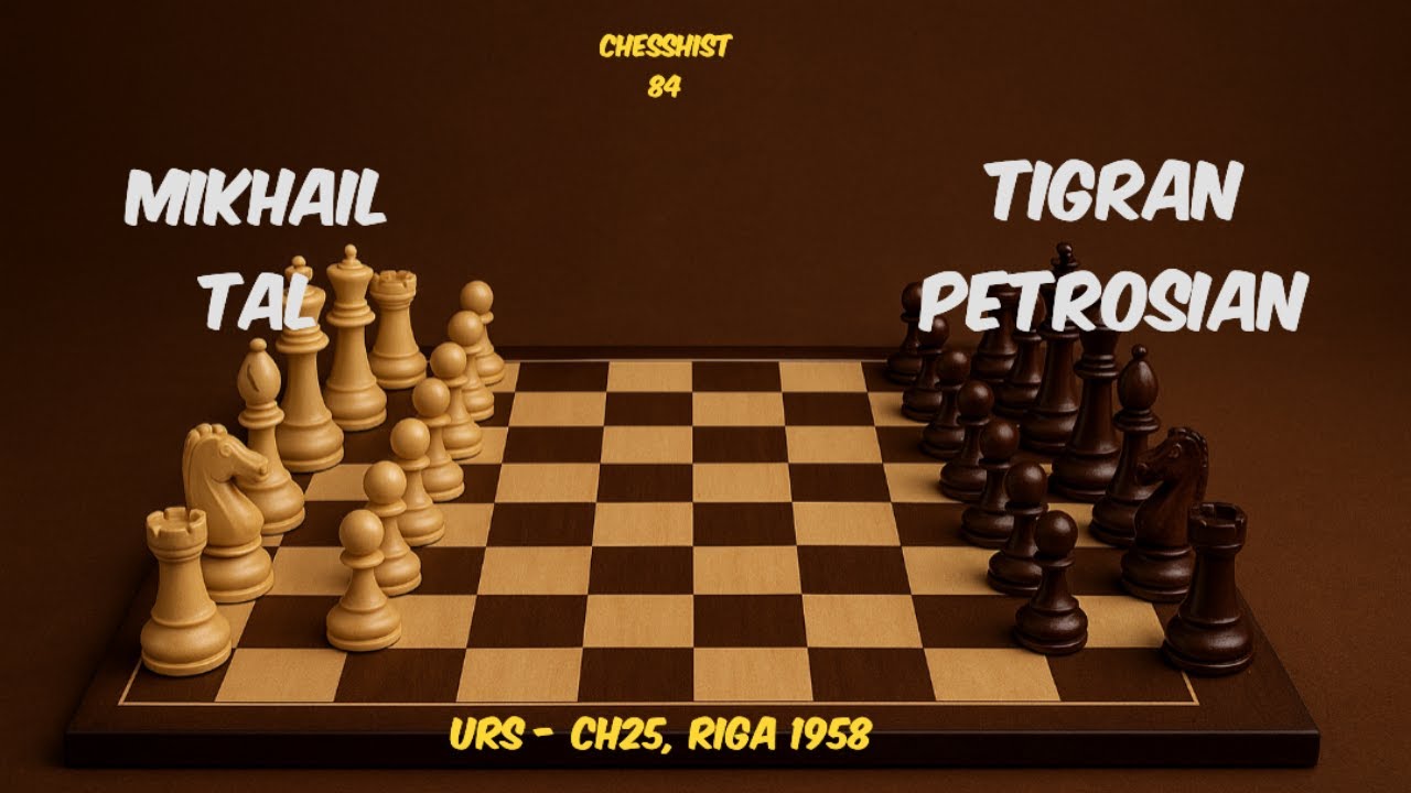 Mikhail Tal vs Tigran Petrosian (URS - ch25, Riga 1958) 