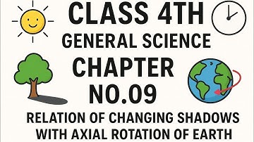 Relation of Changing Shadows with axial Rotation of Earth|Class 4th|Chapter 9|General Science|PTCB