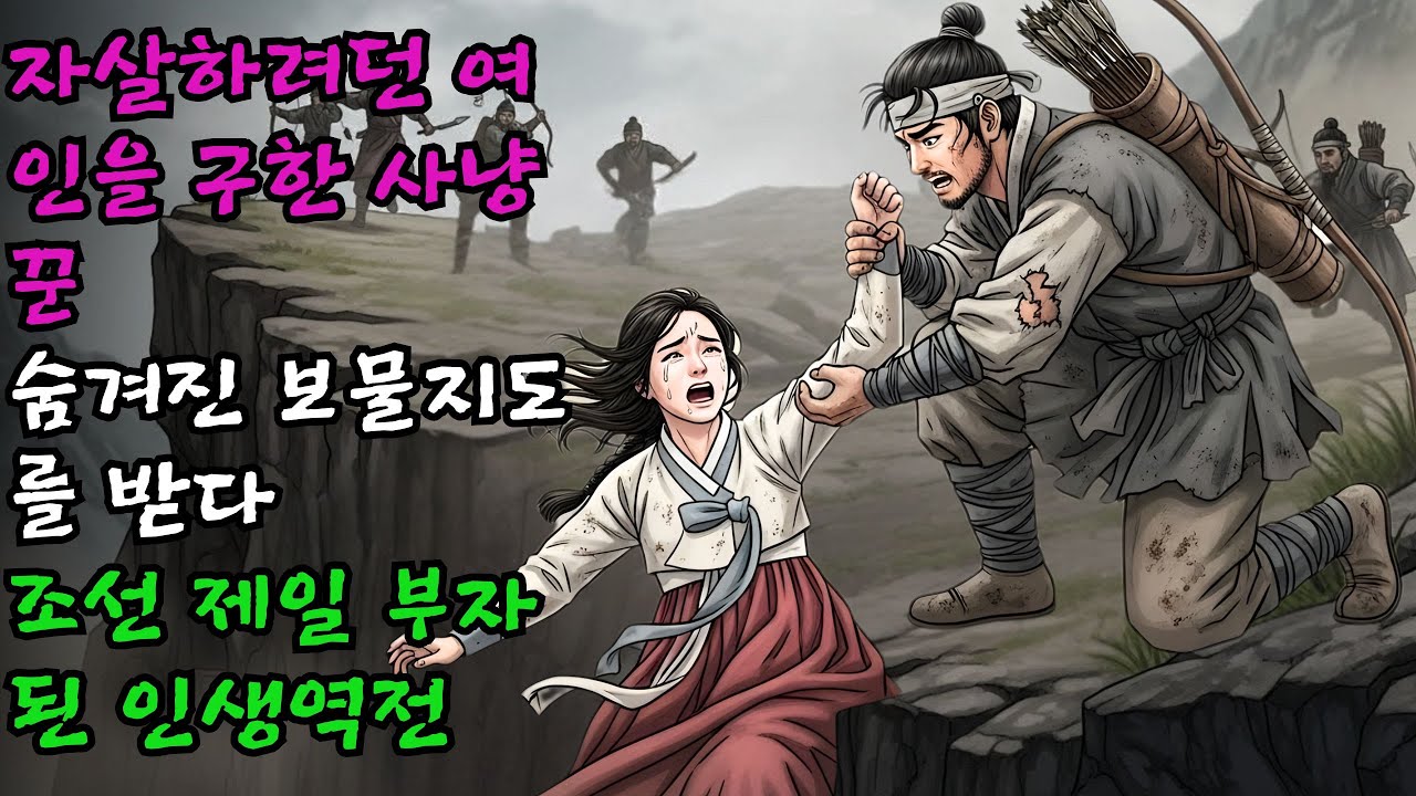 자살하려 벼랑에서 뛴 여인을 투박한 사냥꾼이 살려주었더니 훗날 그녀가 숨겨둔 보물지도를 꺼내놓아 하루아침에 조선 제일의 부자가 된 전설 | 인생역전 