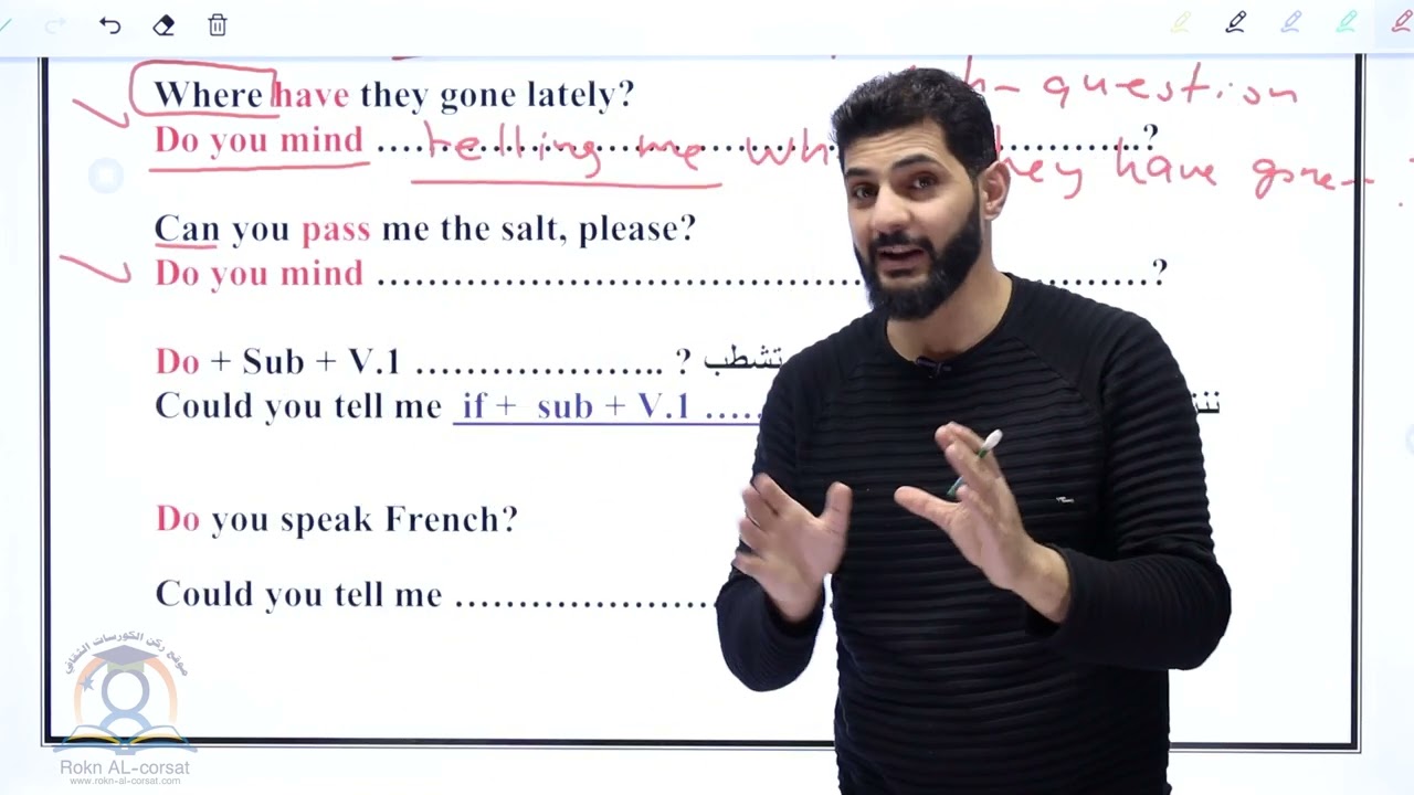 الأسئلة غير المباشرة Indirect questions 1