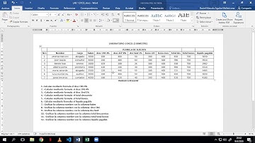Informática - Laboratorio 1 Excel
