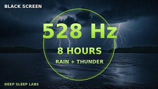 528 Hz Love Frequency + Rain | 8 Hours Deep Sleep 🌙💜