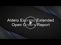 Aldelo Express Extended Open Orders Report
