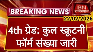Rajasthan 4Th Grade Latest News Post Increase Total Scrutiny Form Alok Raj