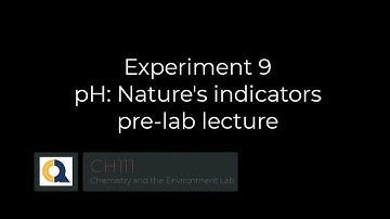 CH111 - Experiment 9 - pH Determination of Solutions: Nature