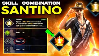 Santino new (skill combination) 2024 | Best character combination in free fire | Santino new ability