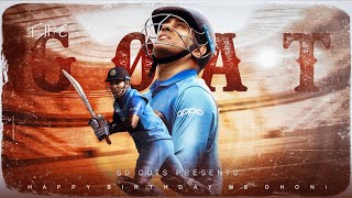 Mahendra Singh Dhoni - THE GOAT 🐐🤍 | Birthday Tribute | July 7 | SD cuts.