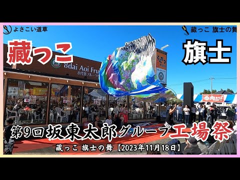 【第9回 坂東太郎グループ工場祭】藏っこ 旗士の舞／音響トラブルあり【2023年11月18日】茨城県古河市 かつ太郎総和店