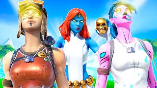 Stealing RARE SKINS in Fortnite... (Mystique Skin Emote)