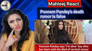 Mahleej Sarkari React Poonam Pandeys Death Rumor Is False