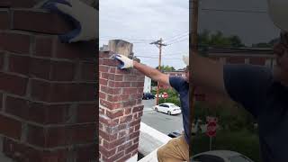 Removing brick chimney