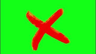 Free Cross Mark Green Screen