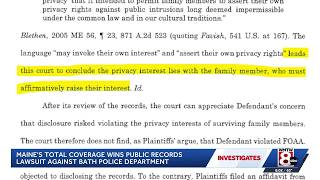 Judge orders Bath police to release minimally redacted records to WMTW, The Times Record