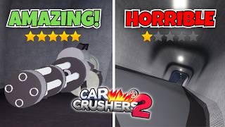 Ranking EVERY Crusher in Car Crushers 2! Roblox (Part 1)