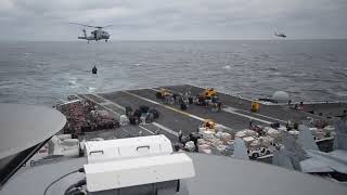 USS Harry S. Truman Takes on Supplies as the Ready Carrier