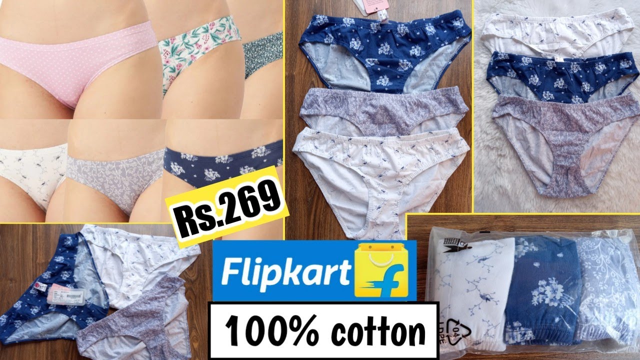 *Flipkart Pack of 3 Panty*Pure Cotton Panties Combo/under Rs.300 Only