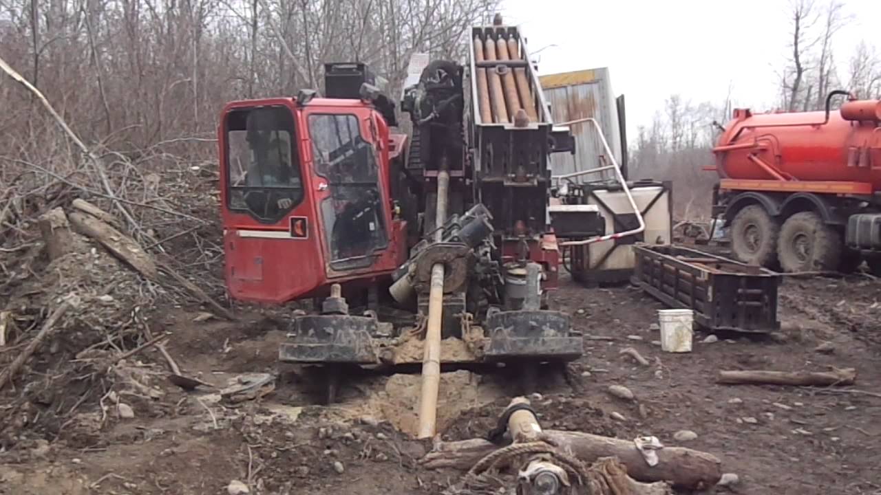 ГНБ.пилотное бурение.тяжелый грунт - YouTube