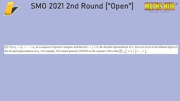 SMO (Open) 2021 2nd Round Q3