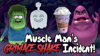 Regular Show Plush Muscle Mans Grimace Shake Incident Outdated