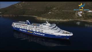 Superferry Arriving At The Island Of Andros