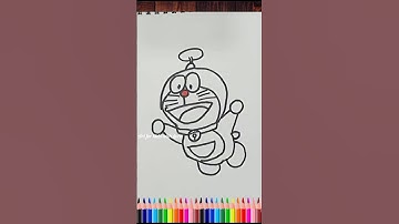Doremon drawing easy step by step with colour /How to draw Doremon