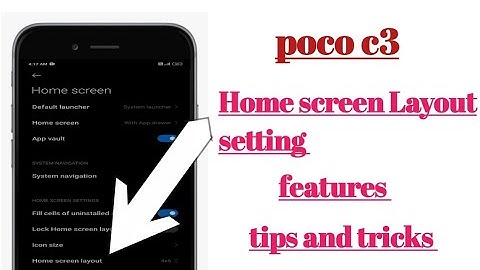 poco c3 Home screen Layout setting features how to use