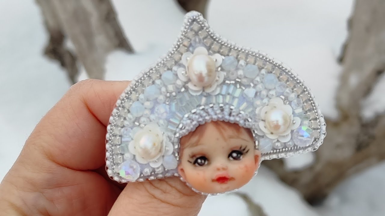 Брошь Кокошник | Мастер класс по вышивке