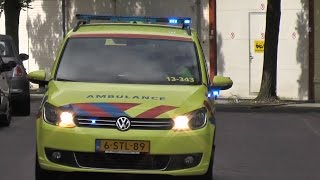 Rapid Reponder 13-343 Met Spoed Naar Melding In Amsterdam