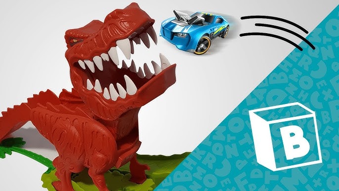 Pista hot wheels city downtown fuga do dinossauro na oficina