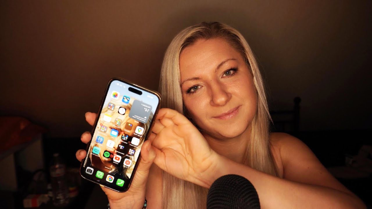 ASMR ♥️ WHAT'S ON MY PHONE? ✨💫 breathing sounds german/deutsch