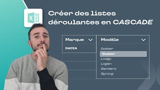 EXCEL - CRÉER DES LISTES DÉROULANTES EN CASCADE (Liste dépendante d'une autre liste)