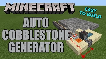 Minecraft: Automatic Cobblestone Generator tutorial (Simple & easy)