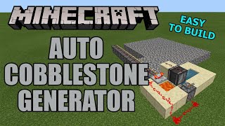 Minecraft: Automatic Cobblestone Generator tutorial (Simple & easy)