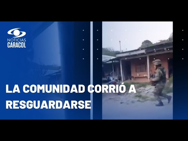 Impresionante balacera en Huila, entre Ejército y disidencias, fue captada en video