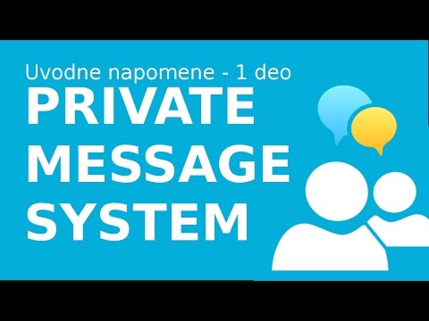 PHP PDO Private Message System - 1. Deo