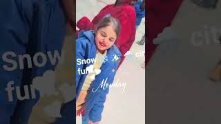 Snow ❄️ city fun#youtubeshorts #viral #new #reels #yt #shortsvideo #wowvideos #bestyoutuber #reels