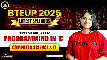 🔴 Programming in C | BTEUP 3rd Semester Latest Syllabus 2025 | Polytechnic 3rd semester #astechnic