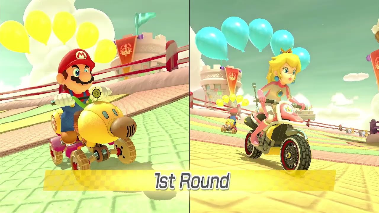 Mario Kart 8 Mario Vs Peach