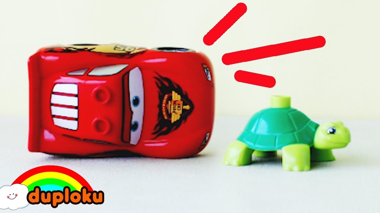 Lego Duplo Lightning McQueen Tersandung Kura Kura Dari Kebun