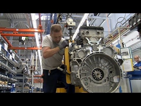 Mercedes-Benz Actros engine production at the Mannheim Plant